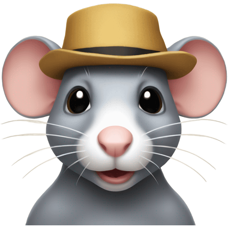 Rat wearing a hat emoji