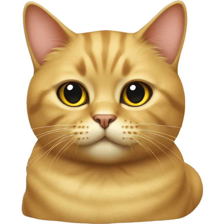 Gold British cat sitting  emoji