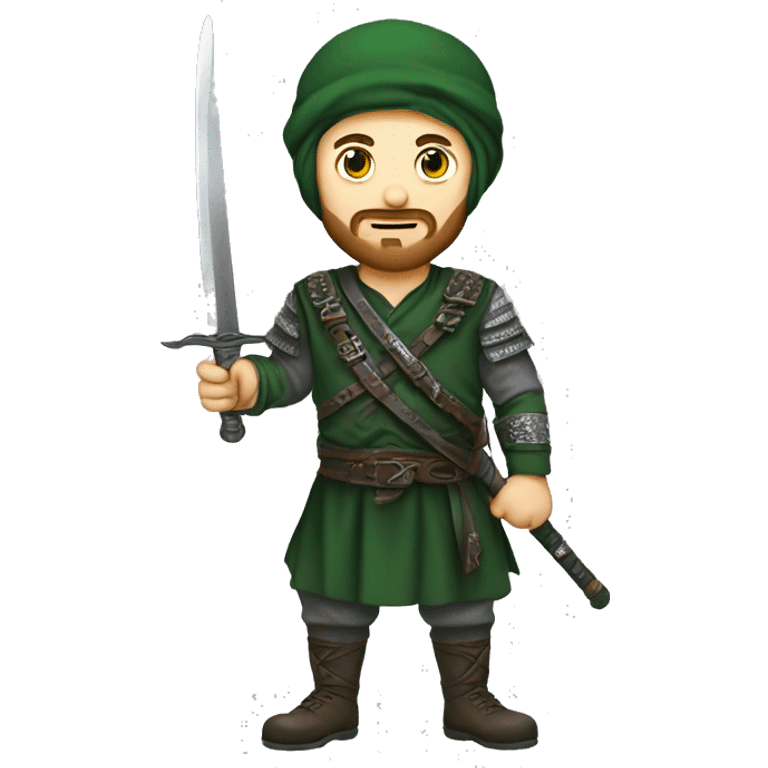 Chechen carrying a sword emoji