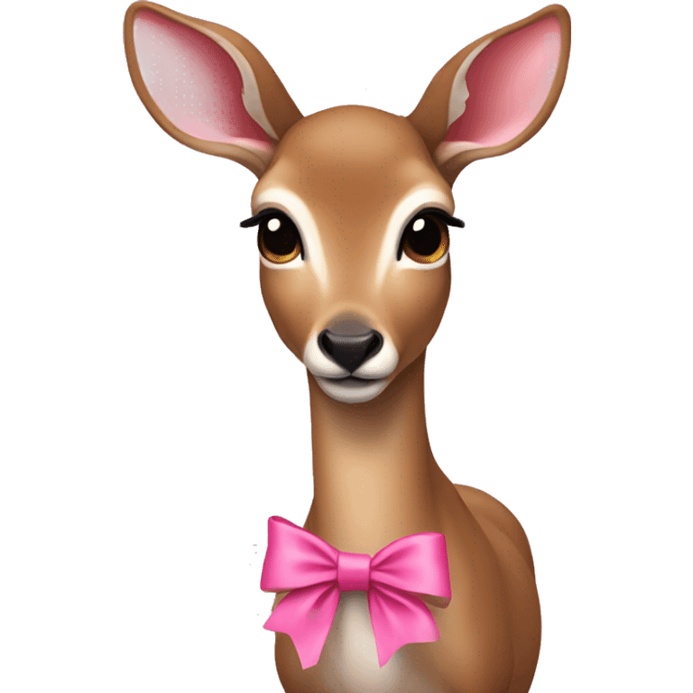 doe with a pink bow emoji