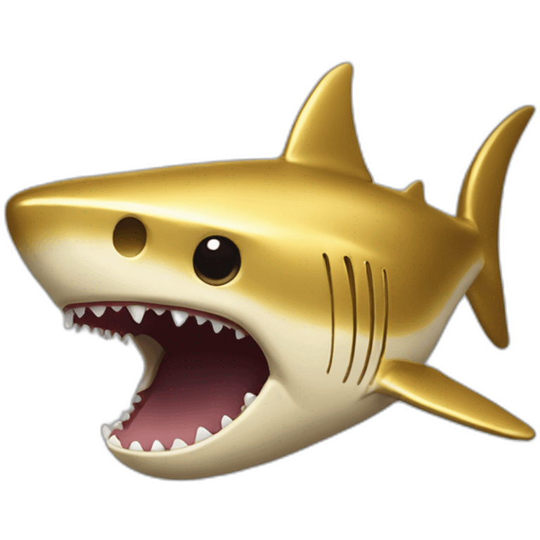 gold shark bite emoji