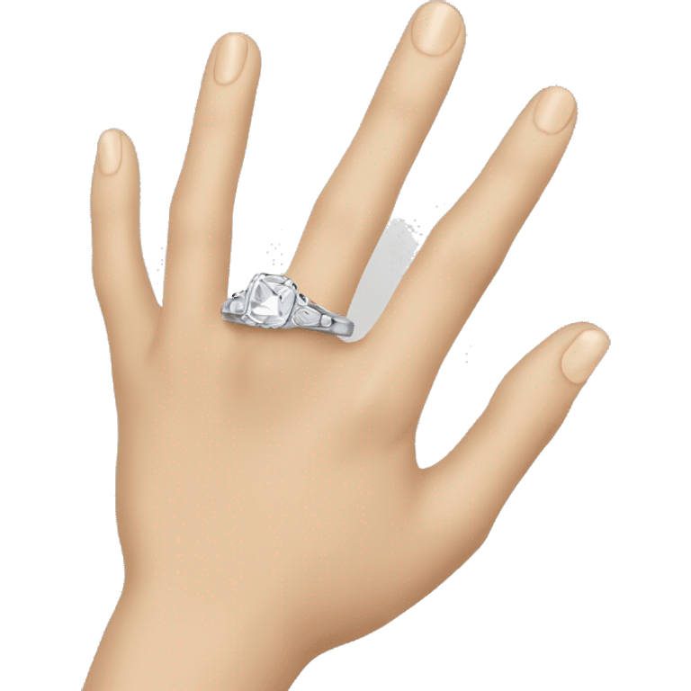 Hand with an engagement ring  emoji