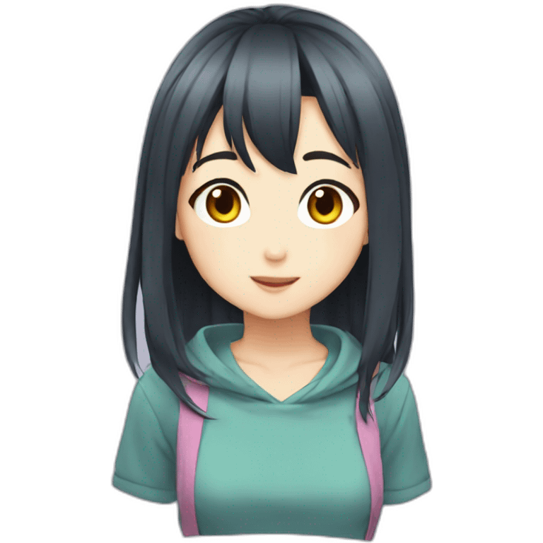 Anime girl cute emoji