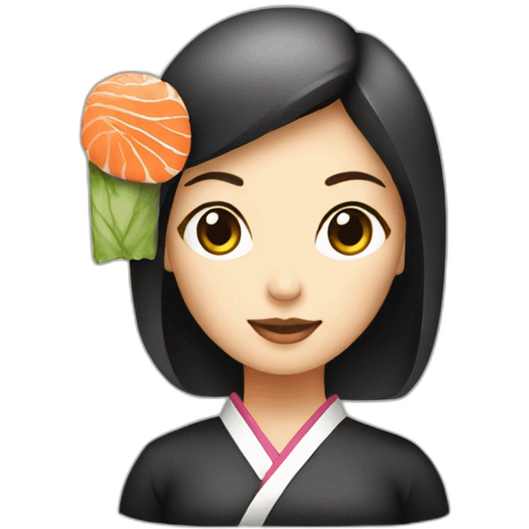 Lady sushi logo emoji