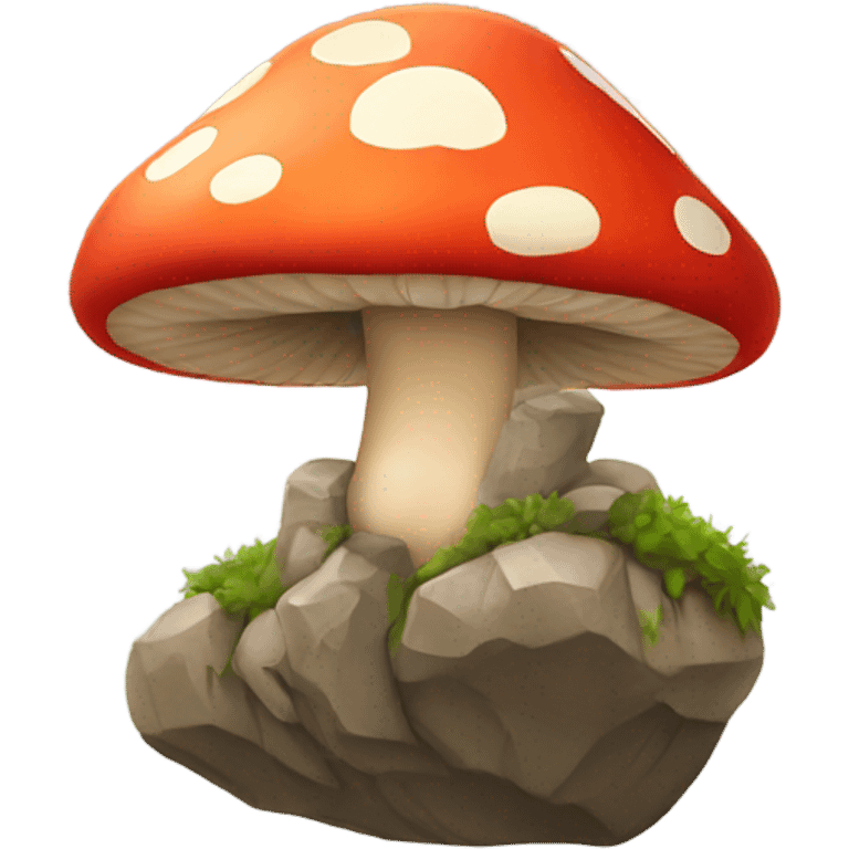 Mushroom rock climbing emoji