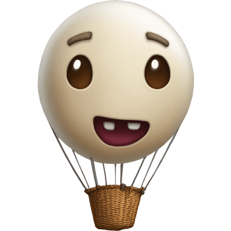 Ghast hot air balloon with piglin emoji