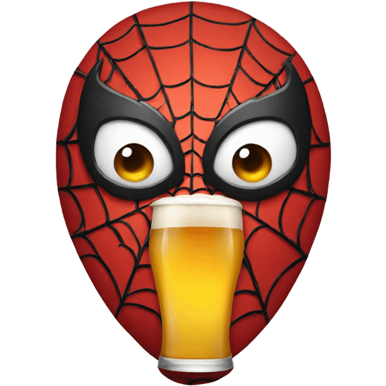 Spiderman that holds a beer  emoji