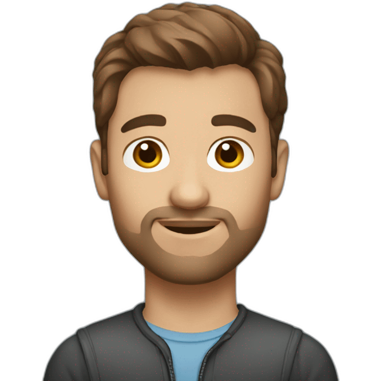 Male salesforce developer brown hair emoji