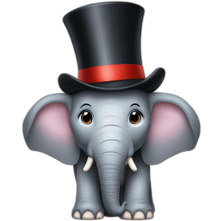 elephant with a top hat emoji