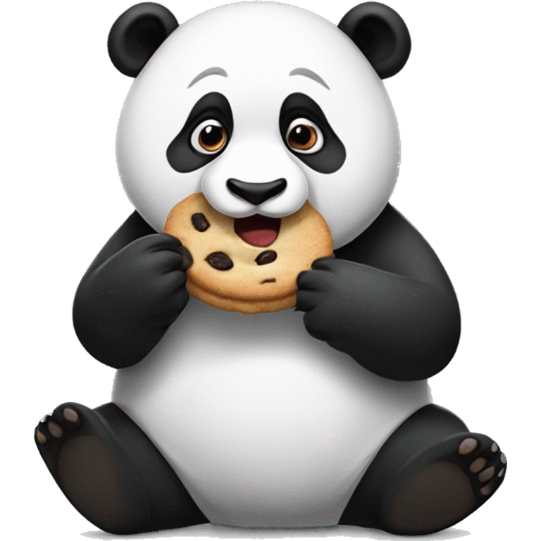 Panda eating a cookie emoji