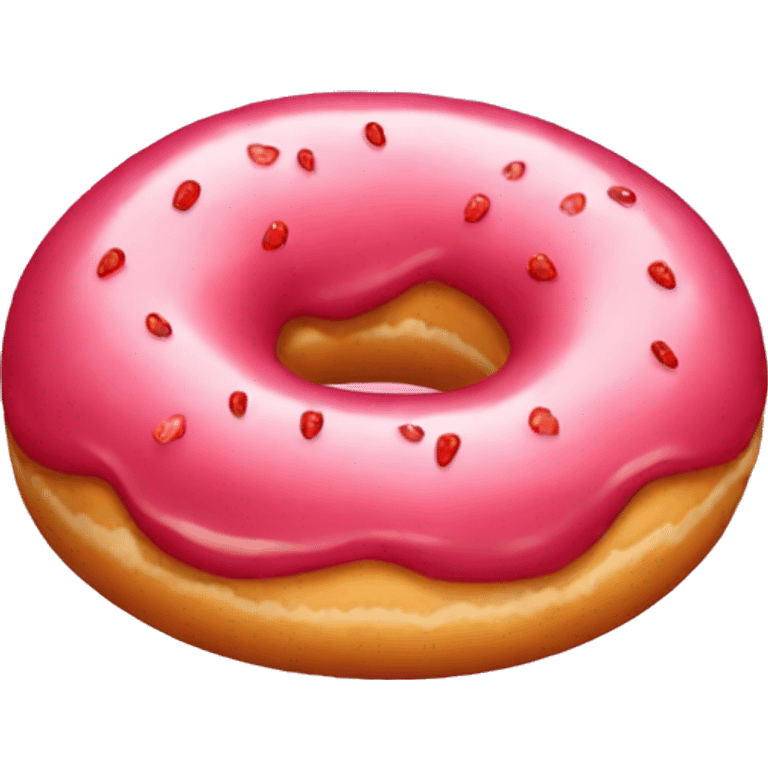 Strawberry donut emoji