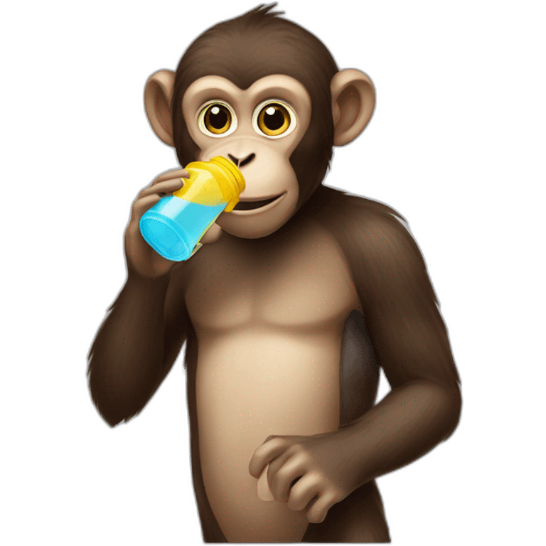 monkey drinking bottle emoji