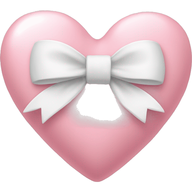 light pink heart with two white bows emoji