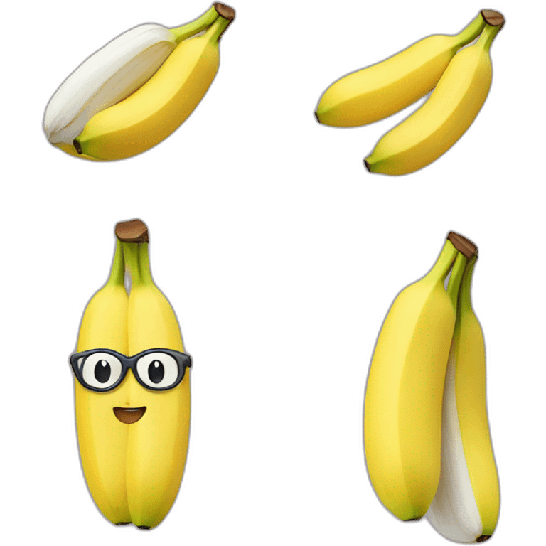 Kawaii banana in sportswear emoji