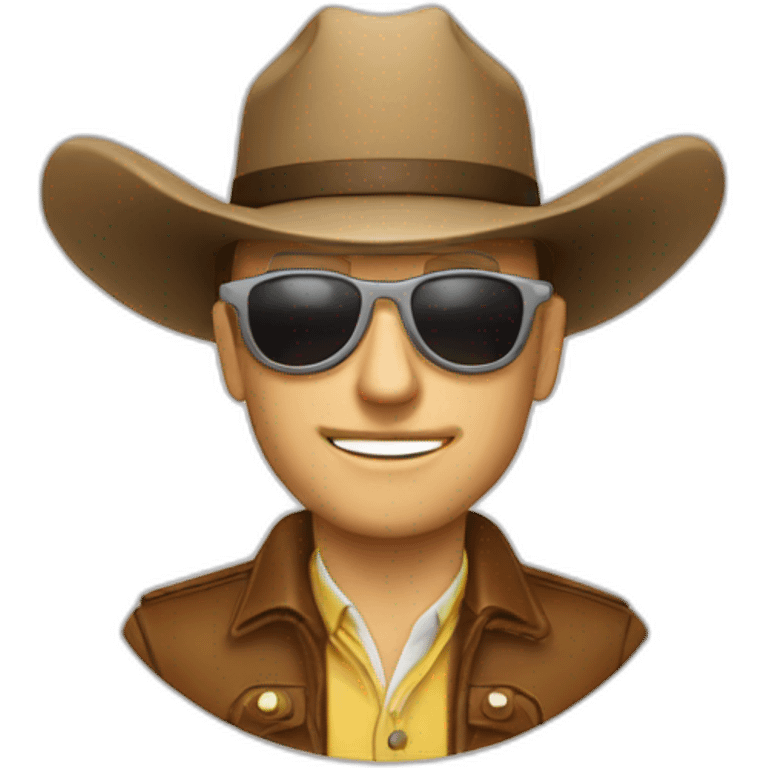 cowboy white man rounded sunglasses reverend emoji