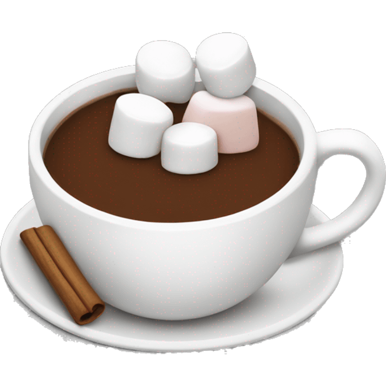 A cup of hot coca with marshmallows  emoji