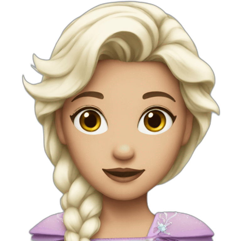 a girl with elsa costume emoji