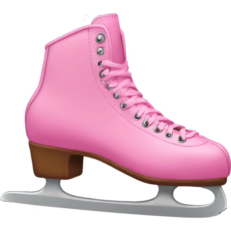 Pink figure skate emoji