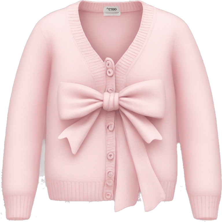 Baby pink cardigan with bow  emoji