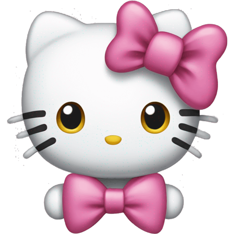 Hello Kitty with bow emoji