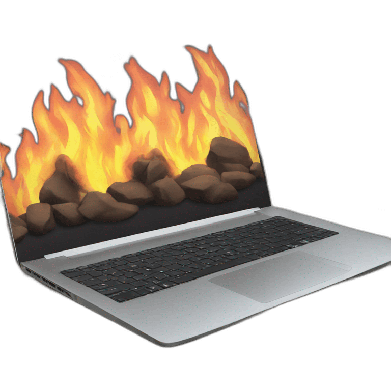 fire laptop emoji