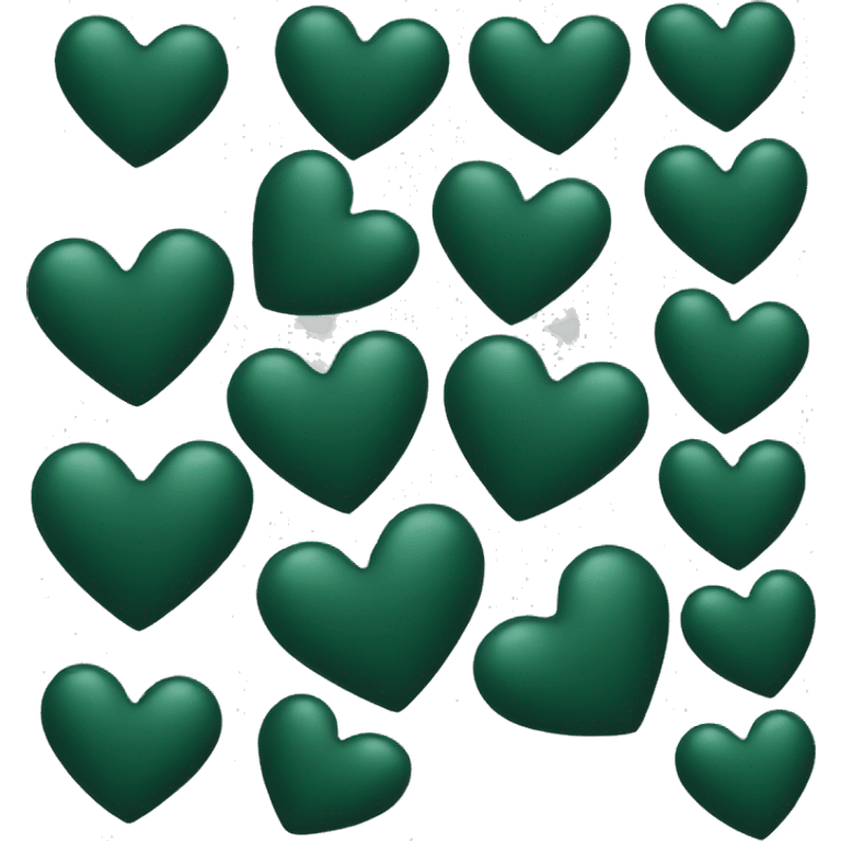 Astethic Dark Green Heart  emoji