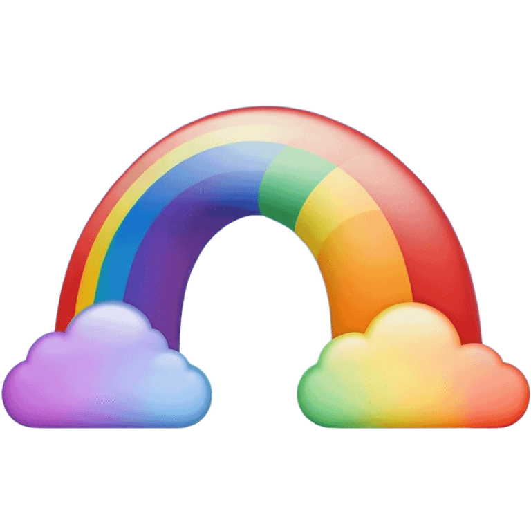 Cinematic Realistic Rainbow Emoji, Arching gracefully across the sky, with soft, glowing hues of red, orange, yellow, green, blue, indigo, and violet blending seamlessly into one another. The rainbow feels like a hopeful promise, gently illuminating the sky with a warm, uplifting glow. Soft glowing outline, capturing the essence of joy, hope, and vibrant color in a stunning rainbow! emoji