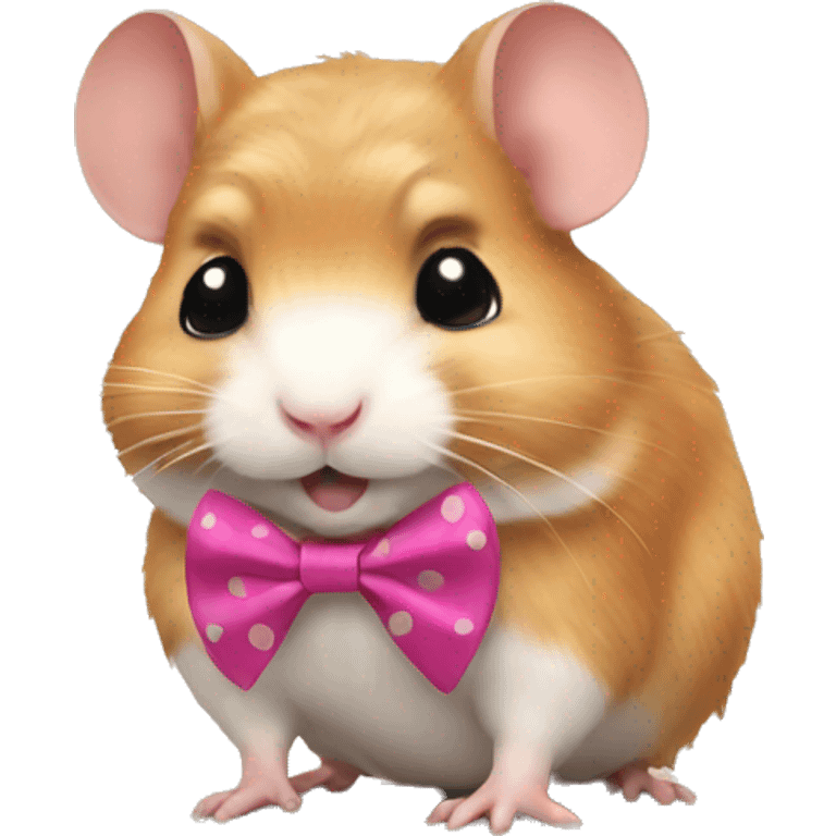 hamster wearing bow emoji