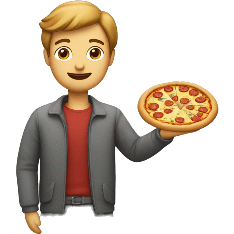 mann mit zwei pizzen emoji