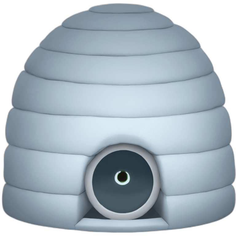 igloo with eyes outside emoji