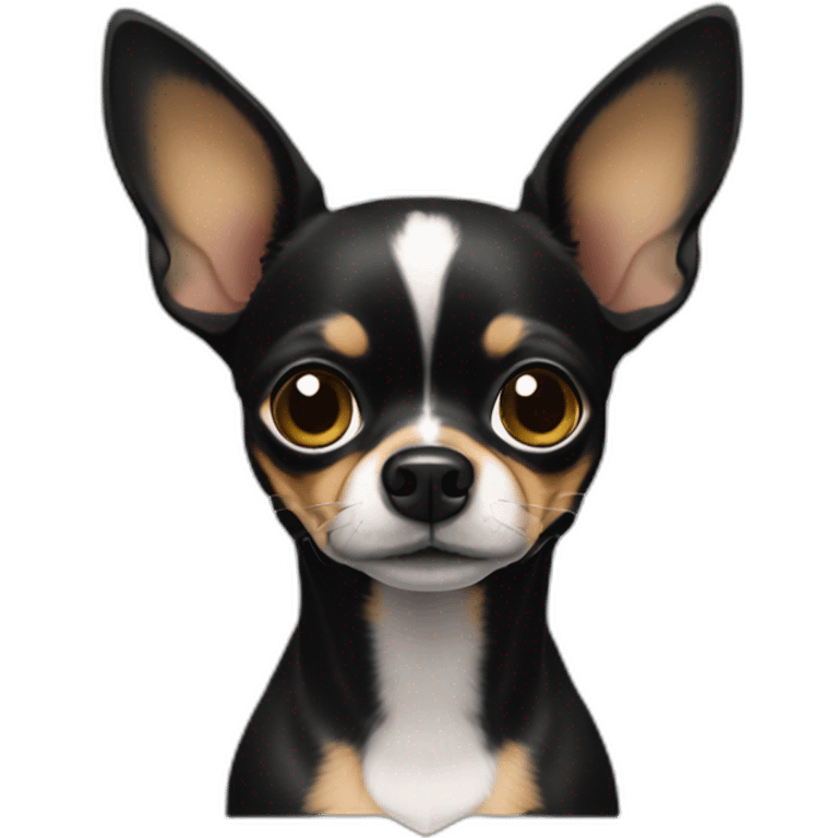 Chihuahua negro de pie emoji