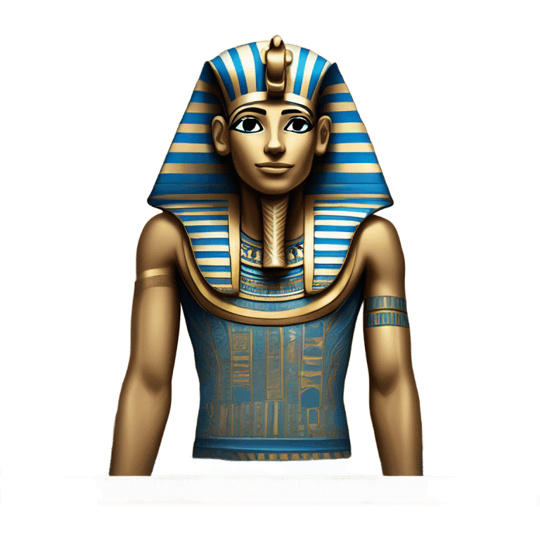 egypt sarcophagus gold blue white black , full body  emoji