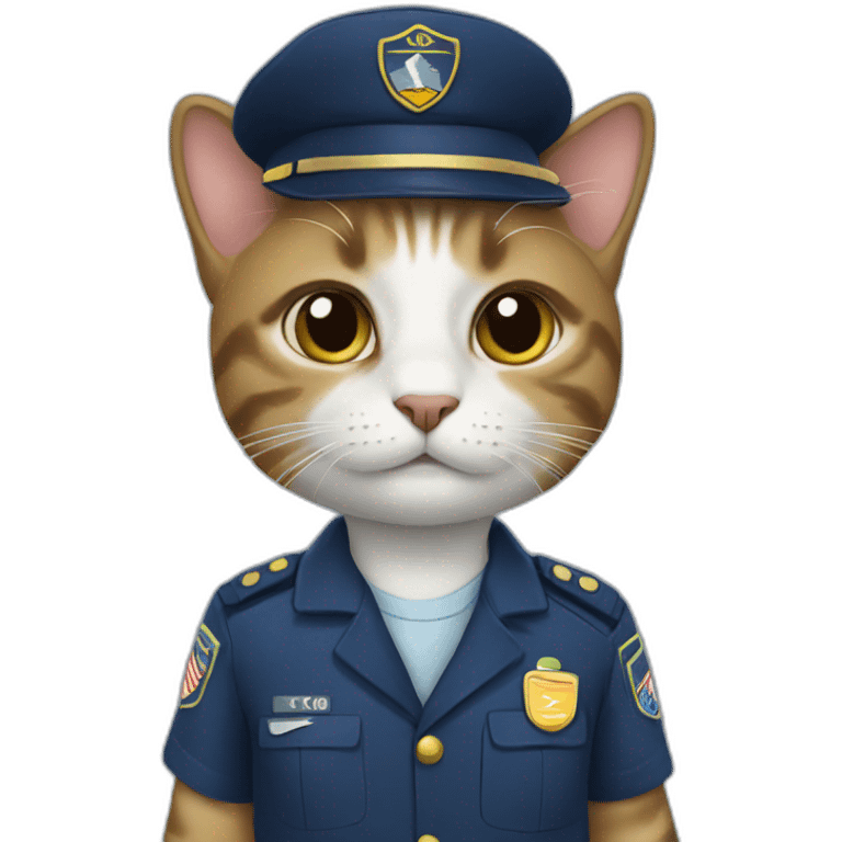 a cat in airport uniform emoji