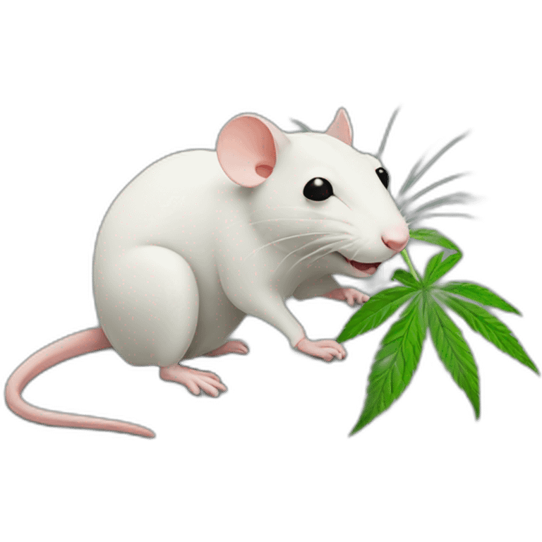 Rat on cannabis emoji