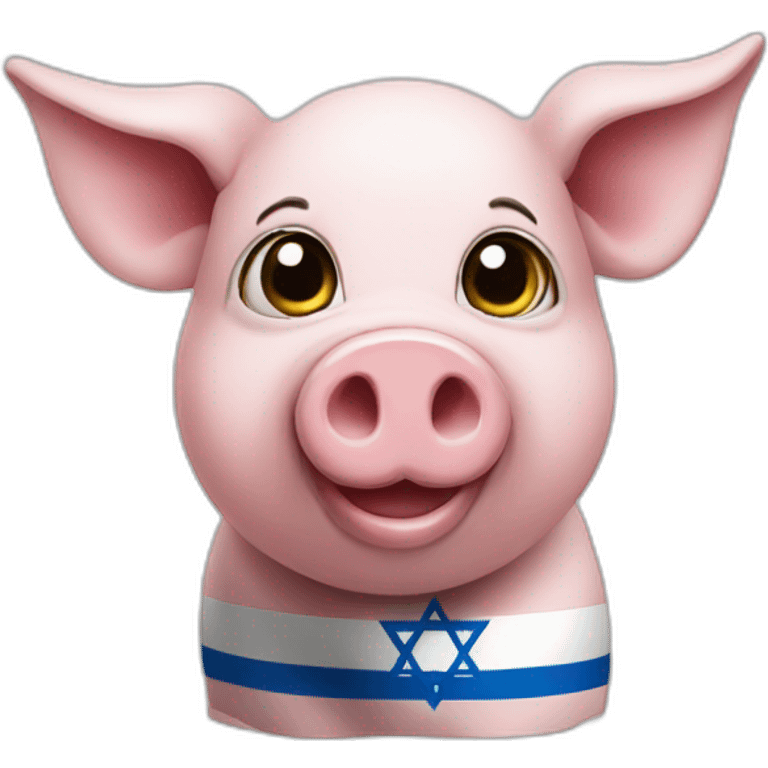 Pig with israeli flag emoji