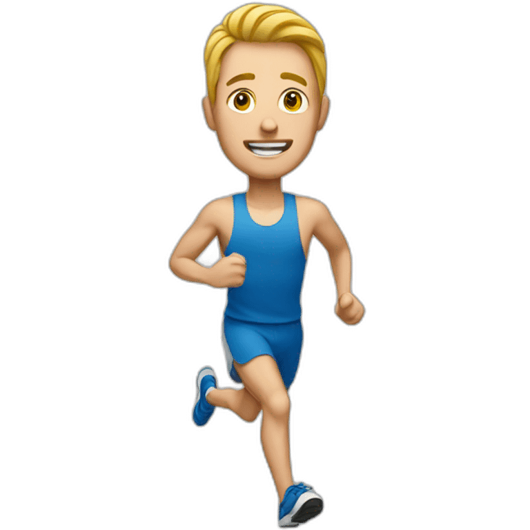 White man runner emoji