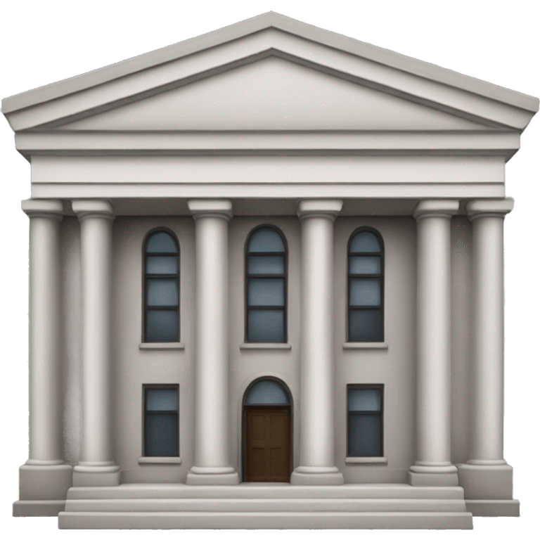 Photorealistic bank building emoji