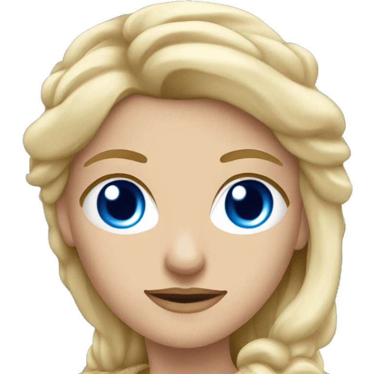 Caucasian blond valkyrie with blue eye emoji