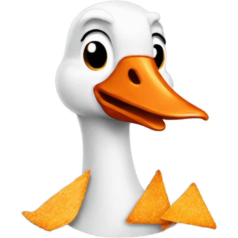 Goose eating Doritos emoji