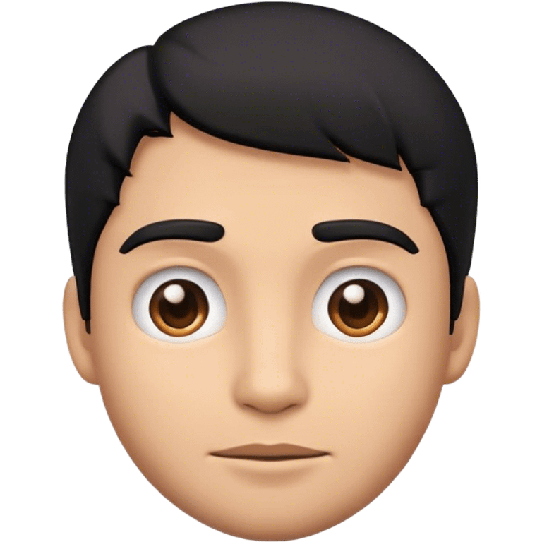 A simple male emoji with black hair, a neutral facial expression, and looking straight ahead. No extra details or accessories emoji