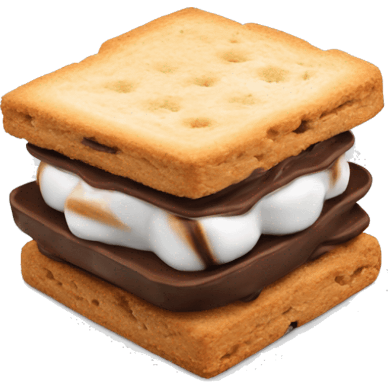 Realistic smores cookie sandwich isolated  emoji