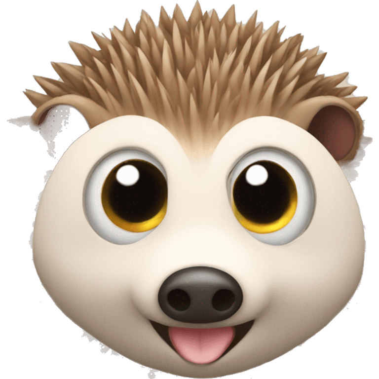 A cute one eyed hedgehog  emoji