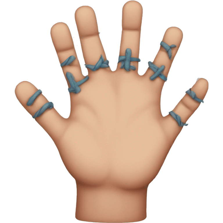  hand with stitches  emoji