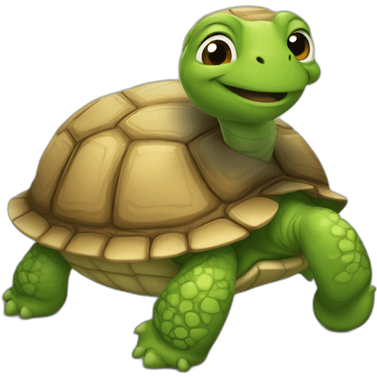 Squeezi sur une tortue emoji