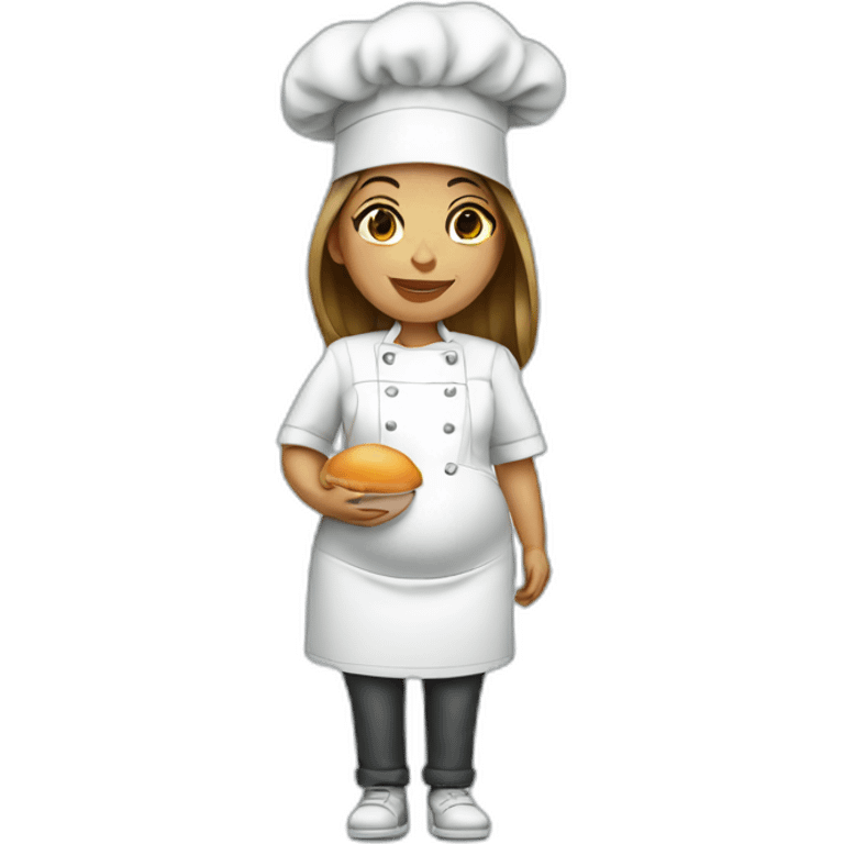 A pregnant chef emoji