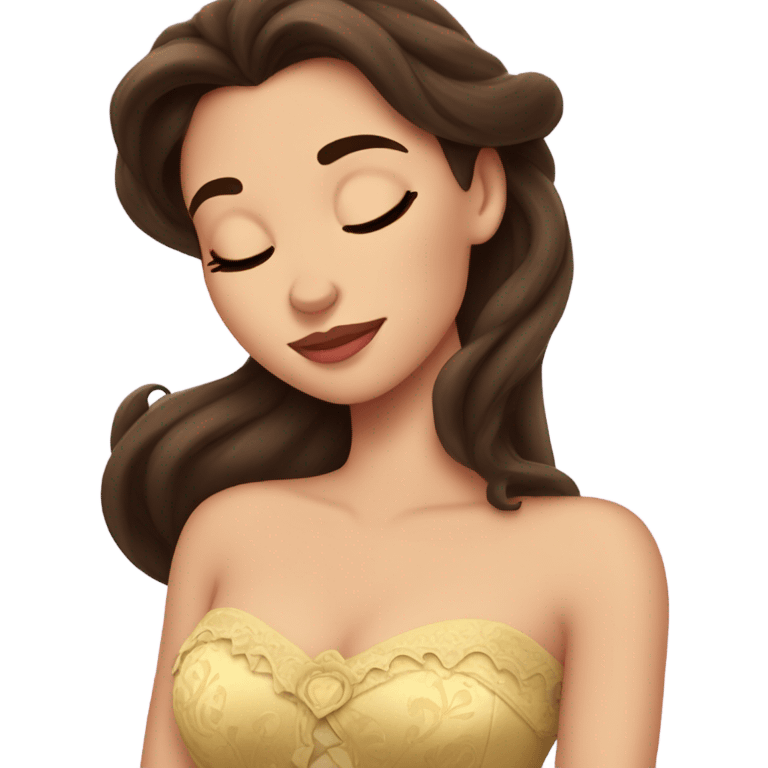 Sleeping brunette beauty Disney emoji