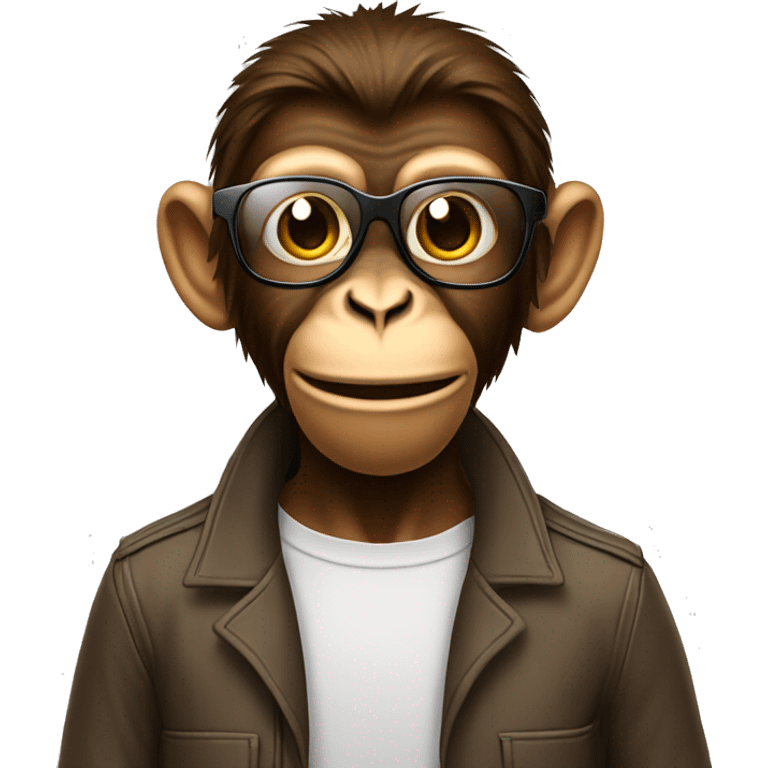 Monkey with Sun Glasser and tingir out.  emoji