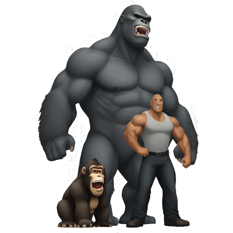 The rock with King Kong  emoji