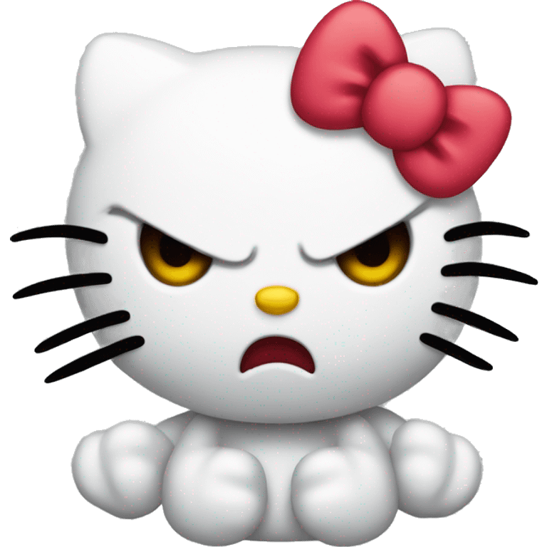 Angry hello kitty emoji