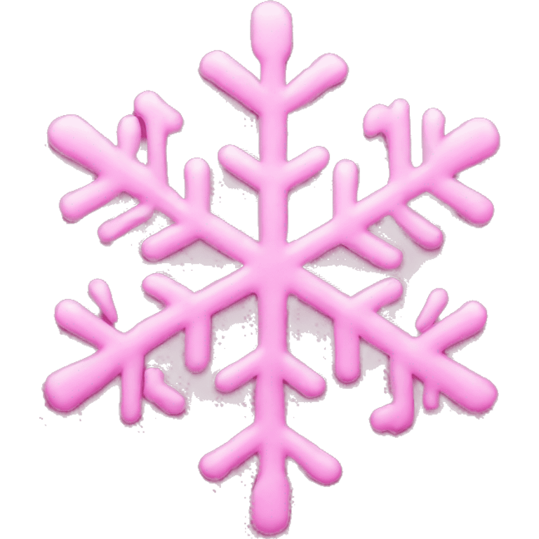 Pink snowflake emoji